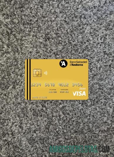 Andorra Banc Sabadell Bank Visa Card Photo Look Front exemplo real